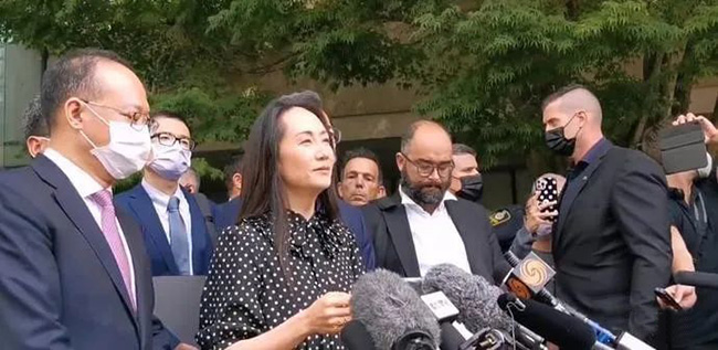 孟晚舟获释，今晚抵达深圳：感谢祖国和人民的支持！